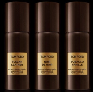 Коллекция спреев для тела All Over Body Spay с культовыми ароматами Tom Ford — Tuscan Leather Tobacco Vanilla и Noir de...