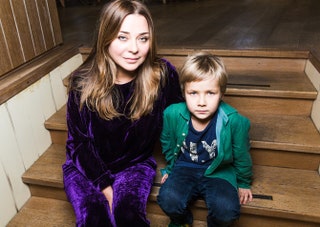 Наталья Лучанинова с сыном Давидом.