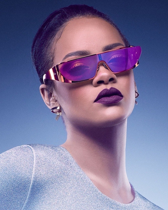 Рианна в рекламе солнцезащитных очков Dior