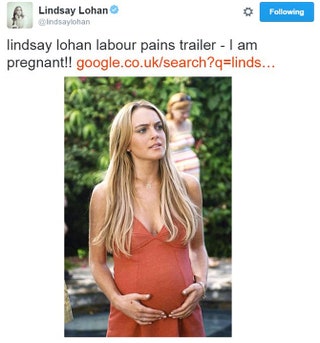 «Беременный кадр» из Instagram Линдси Лохан.
