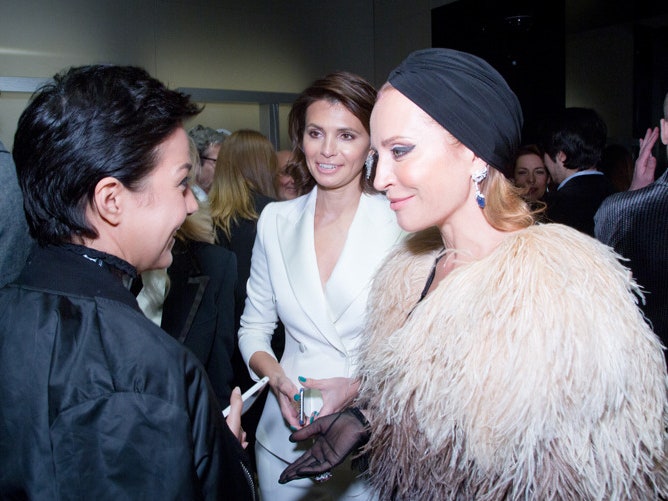 Елена и Дмитрий Маликовы на коктейле Giorgio Armani