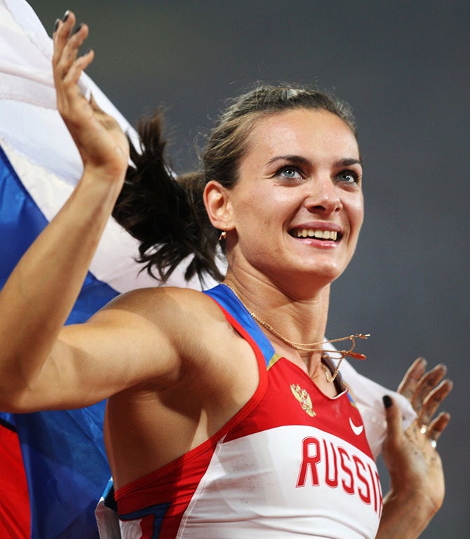 Российская прыгунья с шестом Елена Исинбаева