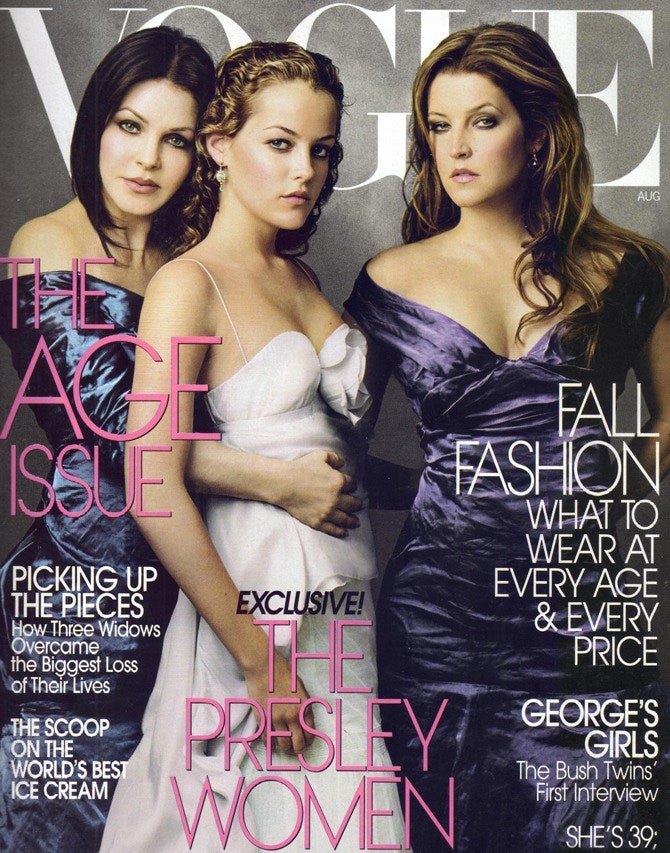 Присцилла Пресли Райли Кио и Лиза Мария Пресли на обложке Vogue