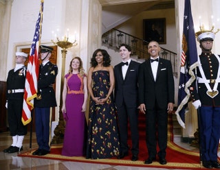 Софи Трюдо Мишель Обама Джастин Трюдо и Барак Обама.