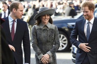 Принц Уильям герцогиня Кэтрин и принц Гарри.