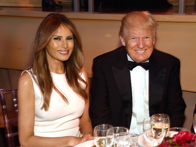 Меланья и Дональд Трамп на вечеринке журнала Time