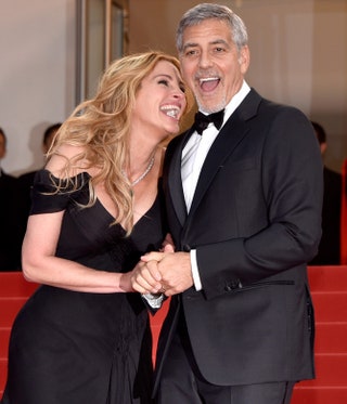 Джулия Робертс и ее коллега по фильму «Финансовый монстр» Джордж Клуни.