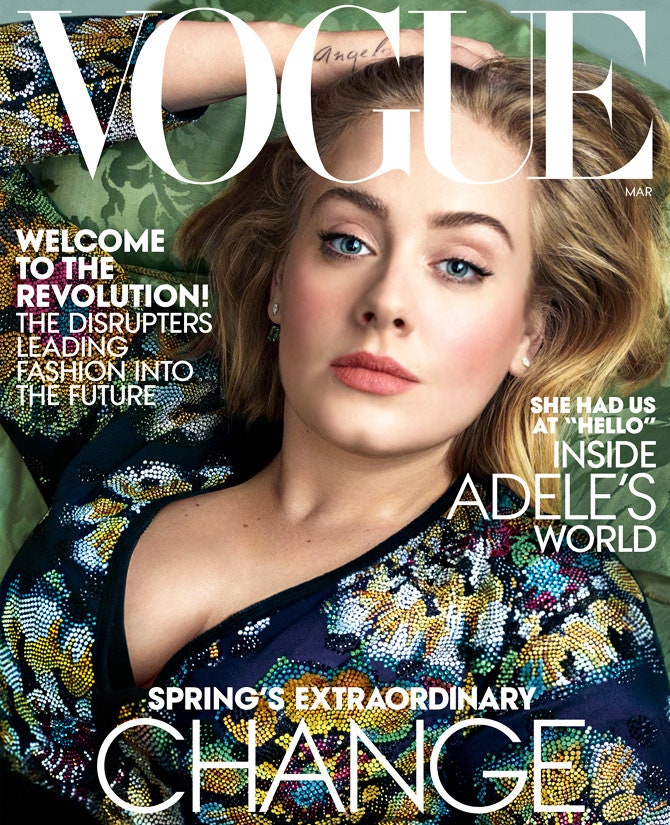 Адель на обложке мартовского Vogue