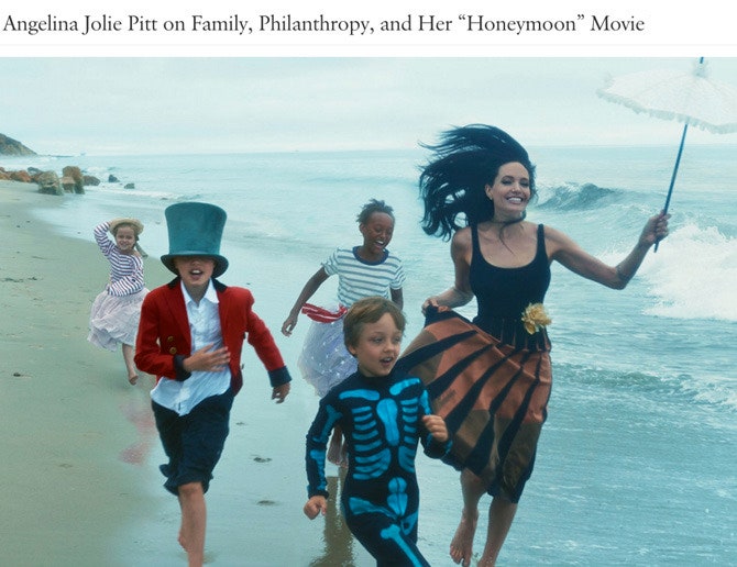 Анджелина Джоли Брэд Питт и их дети на страницах Vogue