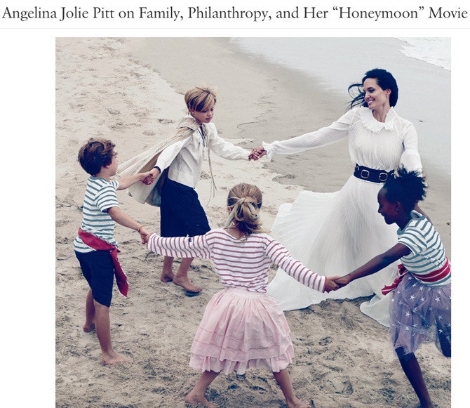 Анджелина Джоли Брэд Питт и их дети на страницах Vogue