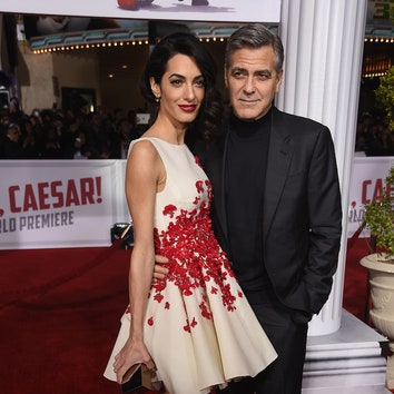 Джордж Клуни и Амаль Аламуддин на премьере в Голливуде