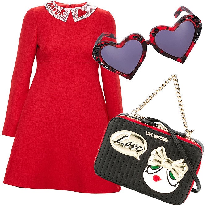 Платье Valentino сумка Love Moschino очки АMorir