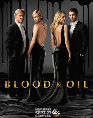 Дон Джонсон Эмбер Валлетта и Чейс Кроуфорд на главном постере к сериалу «Кровь и нефть».