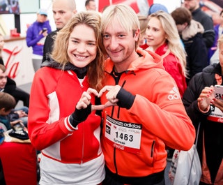 Наталья Водянова и Евгений Плющенко.