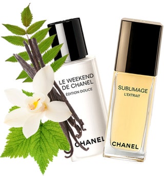 Обновляющее кожу средство Le Weekend de Chanel и увлажняющая сыворотка Sublimage L'Extrait на основе стволовых клеток...