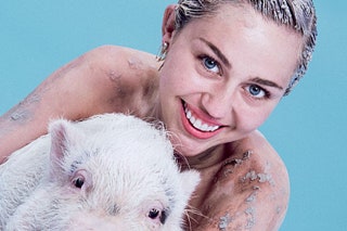 Голая Майли Сайрус (Miley Cyrus) орёт и показывает fuck вверх (эро фото)