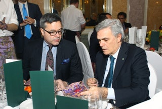 Якопо Этро и посол Италии в России Чезаре Мария Рагалини.