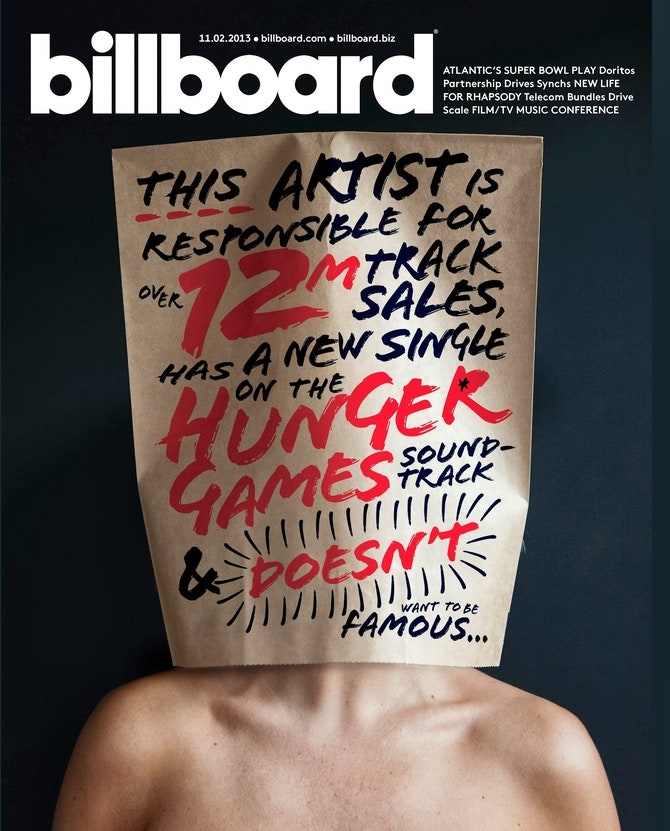 Sia на обложке журнала Billboard в ноябре 2013 года