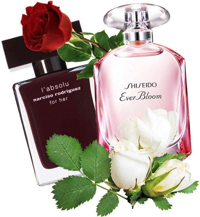 Парфюмерна вода For Her LAbsolu от Narciso Rodriguez и цветочный аромат Ever Bloom от Shiseido