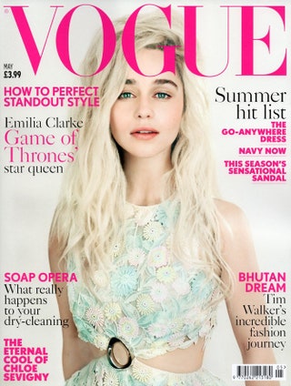 Эмилия Кларк на обложке британского Vogue.