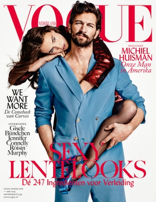 Михил Хаушман и модель Криста Кобер на обложке голландского Vogue.