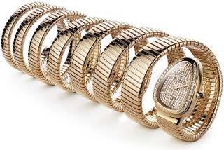 Золотые часы Serpenti High Jewellery.