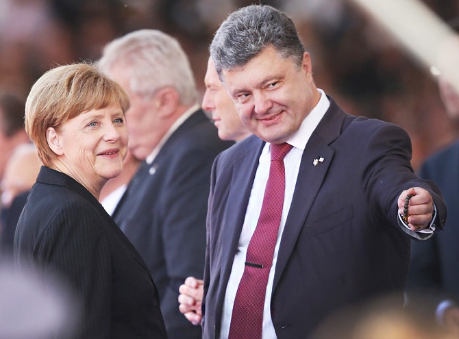 Ангела Меркель и Петр Порошенко
