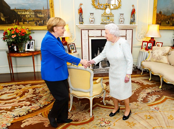 Ангела Меркель и королева Елизавета II