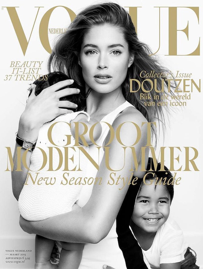 Даутцен Крез кормит грудью на страницах Vogue