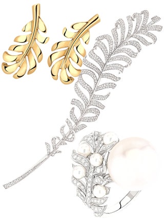Серьги кольцо и заколка Chanel Fine Jewelry.