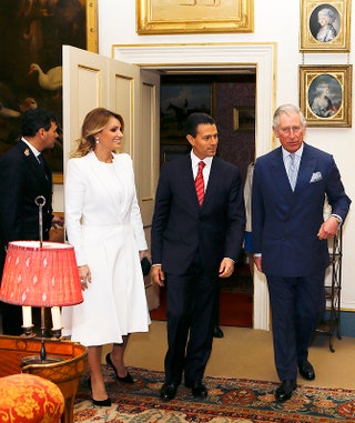 Первая леди Мексики Анхелика Ривера президент Мексики Энрике Пенья Ньето и принц Чарльз.