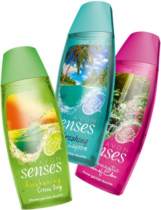 Увлажняющие гели для душа Senses от Avon с летними ароматами.