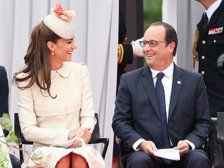 Герцогиня Кэтрин и Франсуа Олланд.