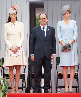 Герцогиня Кэтрин Франсуа Олланд и королева Матильда.