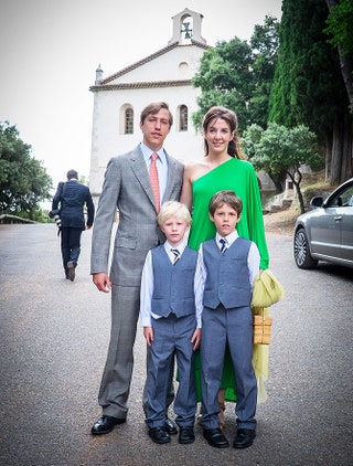 Принцесса Тесси и принц Луи с сыновьями Ноа и Габриэлем.