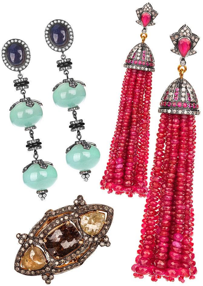 Jaipur Gems коллекция украшений с танзанитами опалами и аметистами | Tatler