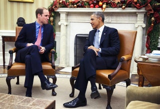 Принц Уильям и Барак Обама.