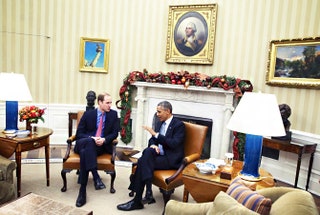 Принц Уильям и Барак Обама.