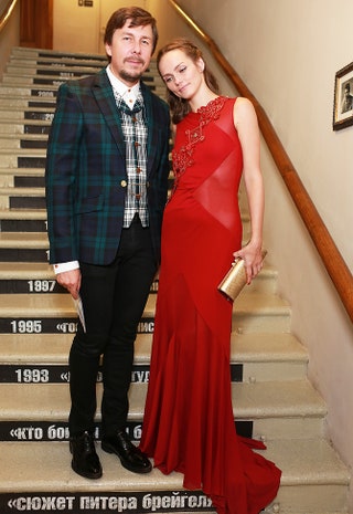 Андрей Фомин и Анна Булатова в Versace.