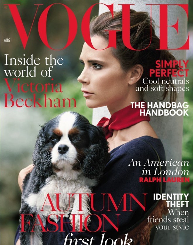 Дама с собачкой обложка августовского номера британского Vogue
