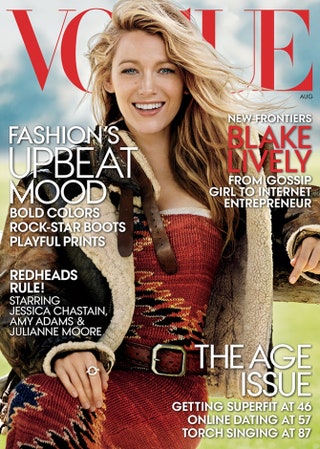 Обложка американского Vogue за август 2014.