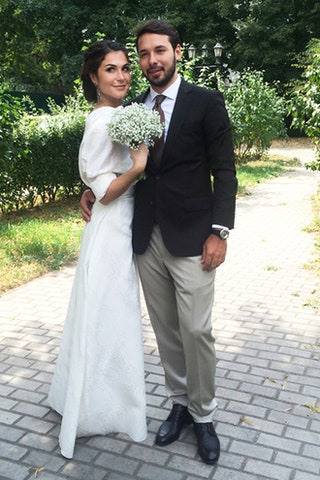 В Tegin в день свадьбы.
