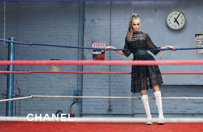 Кара Делевин в рекламной кампании Chanel