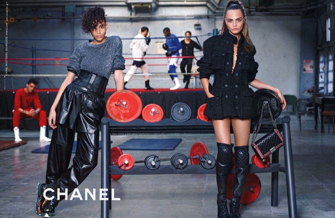 Кара Делевин в рекламной кампании Chanel