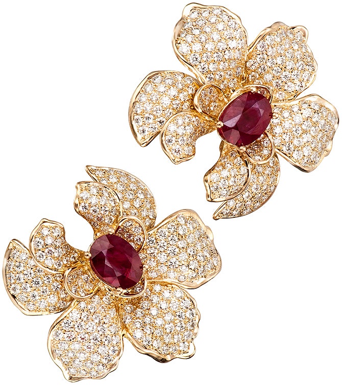 Carrera y Carrera коллекция украшений с орхидеями из золота рубинов и бриллиантов | Tatler