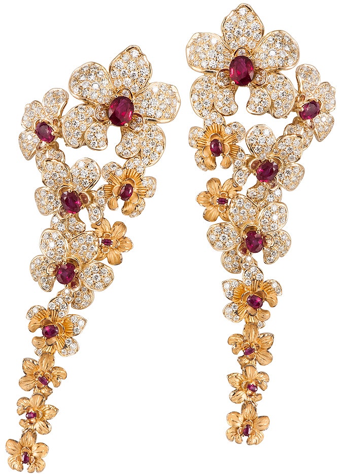 Carrera y Carrera коллекция украшений с орхидеями из золота рубинов и бриллиантов | Tatler
