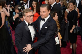 Кристоф Вальц и Леонардо ДиКаприо на «Оскаре»2014.