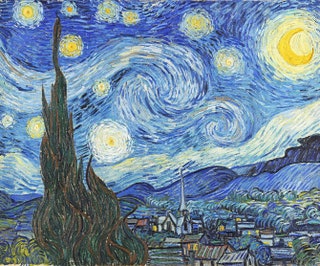 Моя картина «Я не фанат ван Гога но «Звездная ночь» меня поразила».