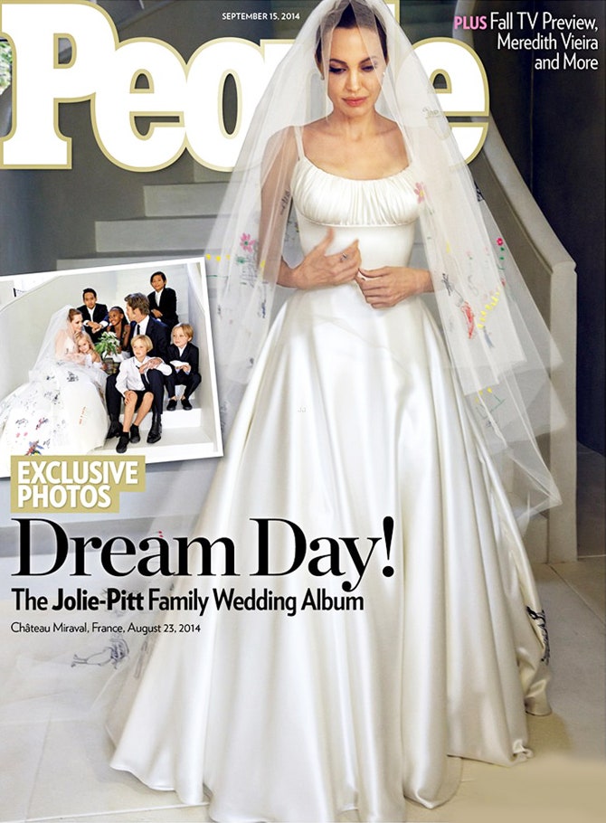 Свадьба Анджелины Джоли и Брэда Питта  свадебные фото в Tatler