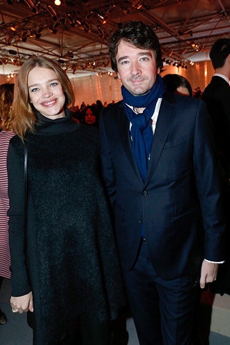 Наталья Водянова и Антуан Арно на показе Louis Vuitton в марте 2014 года